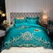 New A-Side Antibacterial Washed Silk B-Side Pure Cotton Embroidered Four-Piece Set - Ouya Series_maomaolike.com