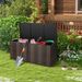 96 Gallon PE Wicker Outdoor Storage Box With 4 Wheels_maomaolike.com