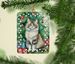 Ragamuffin Cat By The Christmas Tree Porcelain Ornament Christmas Tree Hanging Decorations For Home Christmas Holiday, Rectangle, Gift, Multicolor_maomaolike.com