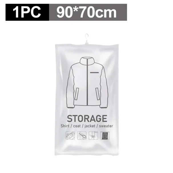 Space Saver Bags, Hanging Storage Bags Clothes, Vacuum Sealed For Suits, Dress, Jacket_maomaolike.com