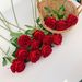 Rose Flower Wholesale Single Silk Velvet Fabric Wedding Home Valentine's Day Decoration Waterfall Fake Artificial Red_maomaolike.com