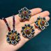Vintage Flower Jewelry Set For Woman Designer Gold Color Beaded Necklace Rhinestone Antique Earring Party Ring Wedding_maomaolike.com