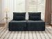 Deep Seat Modular Sectional Sofa With Adjustable Backrest -39.37 Chenille Compressed Couch For Living Room, Bedroom, Lounge 2 Piece ,Black._maomaolike.com
