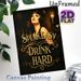 Speakeasy Themed Painting Poster, Vintage Art Deco Style Poster, Elegant Flapper Lady With Classic "Speakeasy Drink Hard" Typography, Retro_maomaolike.com