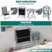 3 Pieces Patio Folding Chair Set Outdoor Metal Conversation Set_maomaolike.com