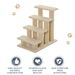 PawHut 25" 4-Step Multi-Level Carpeted Cat Scratching Post Pet Stairs, Beige_maomaolike.com