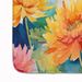 Chrysanthemums In Watercolor Memory Foam Kitchen Mat Machine Washable Anti-Fatigue Mat Cushion Comfort Bath Mat Or Kitchen Rug_maomaolike.com