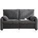 800LBS Down Filled Sofas, 60 Inch Minimalist Sofa, With Multiple Colors In The Living Room And Bedroom,GREY_maomaolike.com