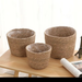 Nordic Grass Woven Pot, Living Room Floor To Ceiling Balcony, Green Plants, Internet Red Vine Woven, Hugging Flower_maomaolike.com