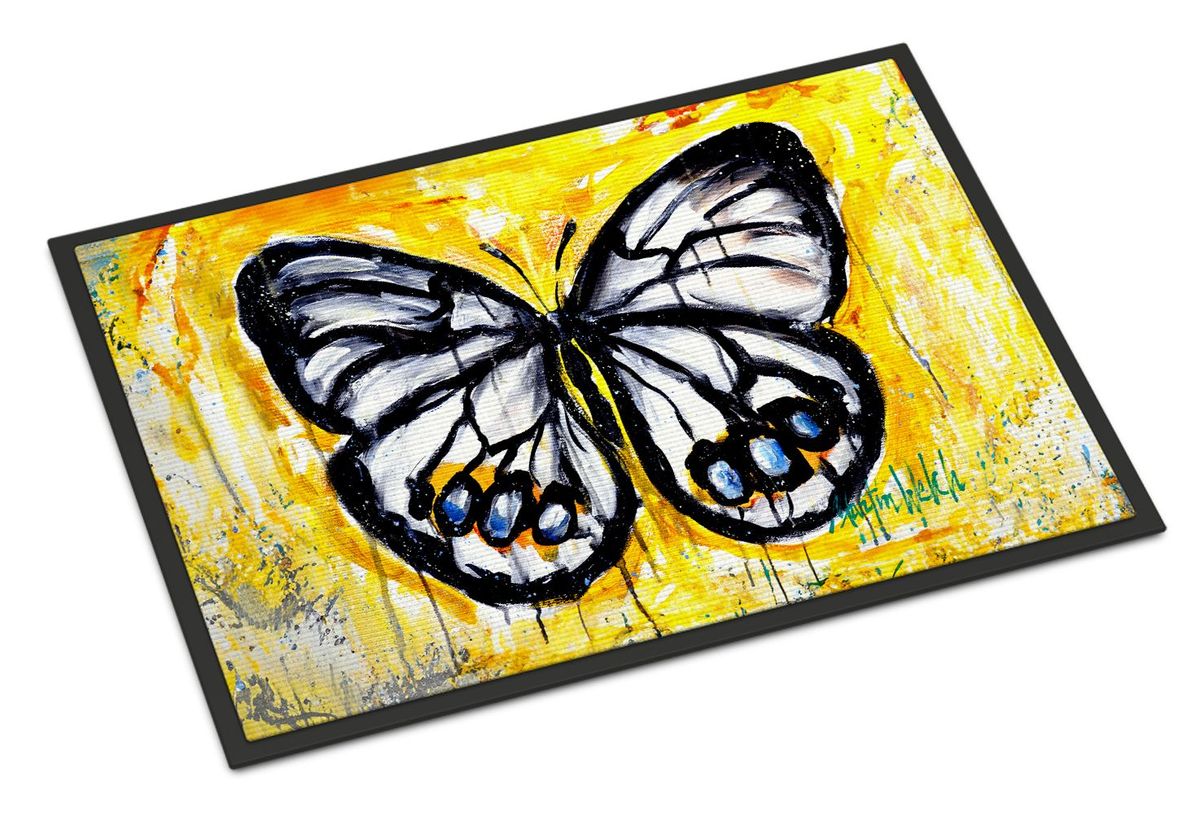 Buttefly Whisp Doormat Front Door Mat Indoor Outdoor Rugs For Entryway, Non Slip Washable Low Pile, 24H X 36W_maomaolike.com