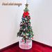 5 ft Artificial Christmas Tree with LED Energy-Saving Lights, Includes 109 Pendants, Tree Skirt, and Guardrails_maomaolike.com