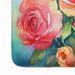 Oklahoma Roses In Watercolor Memory Foam Kitchen Mat Machine Washable Anti-Fatigue Mat Cushion Comfort Bath Mat Or Kitchen Rug_maomaolike.com