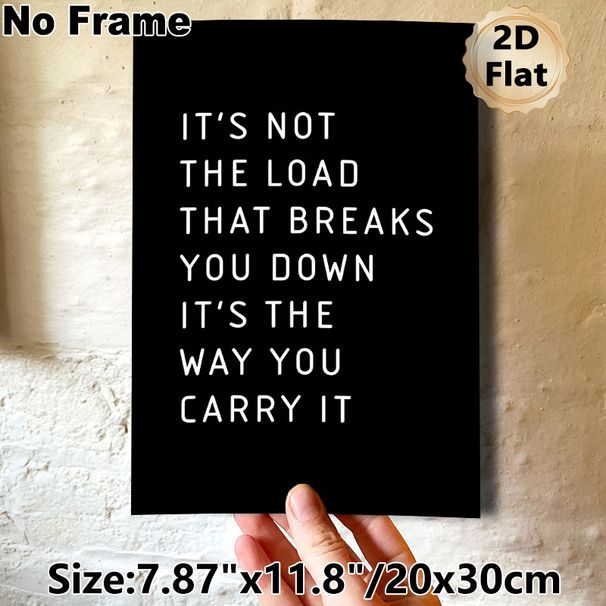 Inspirational Quote Painting Poster, Minimalist Black & White Typography Poster, Motivational Message To Uplift Mood, Suitable For Office And Living_maomaolike.com