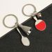 Unisex Table tennis keychain Badminton tennis key chain metal paint three-dimensional pendant gift_maomaolike.com