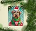 Wirehaired Pointing Griffon Christmas Porcelain Ornament Christmas Tree Hanging Decorations For Home Christmas Holiday, Rectangle, Gift, Multicolor_maomaolike.com