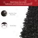 7 Ft Artificial Christmas Tree Unlit Douglas Fir With Realistic Branches And 1346 Tips, Black Halloween Style_maomaolike.com