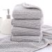 Micro Fiber Antibacterial Bamboo Charcoal Fiber Bath Towel Set Water Absorbent Quick Drying Large Towel Thickened Striped Beach Wrap_maomaolike.com