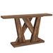 Console Table, Farmhouse Entryway Table With Geometric Base_maomaolike.com