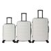 Luggage Sets ABS Hardshell 3pcs Luggage, Lightweight Durable Suitcase Sets Spinner Wheels Suitcase 20''24''28'' (White)_maomaolike.com