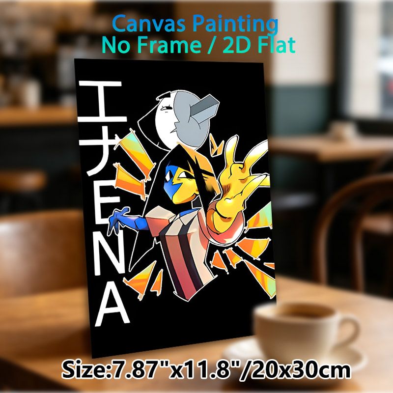 Anime Abstract Character Painting Poster, Vibrant Stylized Split Cartoon Figure Poster, Eye-catching Artistic Decor Ideal For Bedroom, Living Room And_maomaolike.com