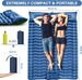 Double Sleeping Pad - Self Inflating Sleeping Mat 4" Extra-Thick for 2 Person with Pillow Built-in Foot Pump Camping Pad for Backpacking, Hiking_maomaolike.com