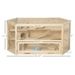 PawHut Wooden Large Hamster Cage Small Animal Exercise Play House 3 Tier With Tray, Seesaws, Water Bottle, Activity Center, Natural_maomaolike.com