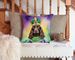 Boykin Spaniel King Of Mardi Gras Throw Pillow Machine Washable, Indoor Outdoor Decorative Pillow For Couch, Bed Or Patio, 14Hx14W_maomaolike.com