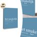Dutch "Eet Smakelijk" Culinary Quote Painting Poster, Clean Minimalist Blue & White Typographic Poster, Warm Dining Decor Idea For Kitchen And Dining_maomaolike.com
