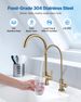 Stainless Steel Faucet, Lead-Free Water Purifier Faucet, Filter Water Faucets With Solid Brass Valve, Anti-Rust & Durability Ro Water Faucets For Kitchen, Bar Counter, Cafe Shop, Brushed Gold_maomaolike.com