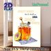 Honey Jar & Bee Themed Painting Poster, Warm Watercolor-style Poster, Sweet Honey-inspired Design With Typography Adds Cozy Ambiance For Kitchen_maomaolike.com