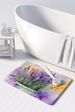 Lavender In Watercolor Memory Foam Kitchen Mat Machine Washable Anti-Fatigue Mat Cushion Comfort Bath Mat Or Kitchen Rug_maomaolike.com