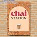 Chai Station Themed Painting Poster, Warm-toned Paisley Patterned Poster, Exotic Tea-inspired Decor Ideal For Cafes, Kitchens And Dining Areas_maomaolike.com
