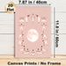 Moon Salutation Yoga Painting Poster, Soft-toned Minimalist Yoga Poses With Full Moon Poster, Guides Moon Salutation Practice, Ideal For Yoga Studio_maomaolike.com
