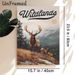 Wildlands Elk Wilderness Painting Poster, Vintage Scenic Snow-capped Mountain & Elk Herd Poster, Rustic Natural Decor Ideal For Living Room, Cabin And_maomaolike.com