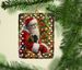 Mastiff And Santa Claus Porcelain Ornament Christmas Tree Hanging Decorations For Home Christmas Holiday, Rectangle, Gift, Multicolor_maomaolike.com