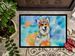 Alaskan Malamute Hippie Dawg Doormat Front Door Mat Indoor Outdoor Rugs For Entryway, Non Slip Washable Low Pile, 24H X 36W_maomaolike.com