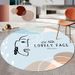 Small Fresh Living Room Sofa Round Mat Nordic Light Luxury Bedroom Carpet 3d Printing Basket Mat Round Bed Mat_maomaolike.com