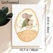 Bedtime Mouse With Bunny Painting Poster, Warm-toned Cute Cartoon Style Poster, Cozy Gentle Design With Star Details, Ideal For Bedroom_maomaolike.com
