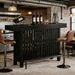 Home Bar Unit, Modern 2-Tier Bar Table With Footrest_maomaolike.com