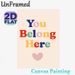 You Belong Here Inspirational Painting Poster, Vibrant Multi-colored Lettering With Heart Graphic Poster, Warm Inclusive Message Ideal For Living_maomaolike.com