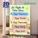 French Classroom Rules Painting Poster, Cute Cartoon Style Poster, Colorful Illustrated French Class Behavioral Rules With Lovely Animal Motifs_maomaolike.com