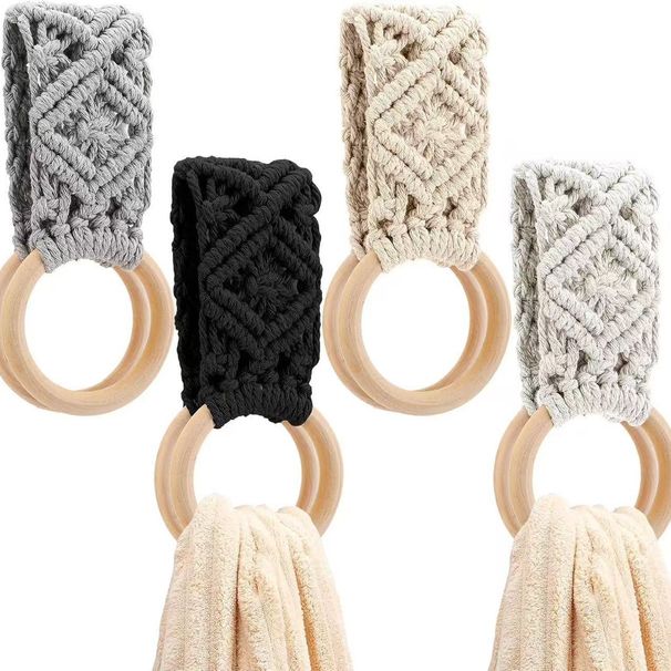 Handwoven Cross-border Decorative Tapestry Ring Towel Rack Hanging Decoration Manufacturer Wholesale_maomaolike.com