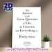 "Forty-two" Literary Quote Painting Poster, Minimalist Typographic Poster, Iconic Hitchhiker's Guide Inspired Decor Ideal For Home Office, Living Room_maomaolike.com