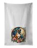 Boxer And Flowers Kitchen Towel Set Of 2 White Dish Towels Decorative Bathroom Hand Towel For Hand, Face, Hair, Yoga, Tea, Dishcloth, 19 X 28", White_maomaolike.com