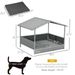 PawHut Wicker Dog House Outdoor With Canopy, Rattan Dog Bed With Water-resistant Cushion, For Small And Medium Dogs, Gray_maomaolike.com
