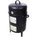 17 Inch Steel Charcoal Smoker, Heavy Duty Round BBQ Grill For Outdoor Cooking, Black_maomaolike.com