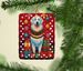 Great Pyrenees Holiday Christmas Porcelain Ornament Christmas Tree Hanging Decorations For Home Christmas Holiday, Rectangle, Gift, Multicolor_maomaolike.com
