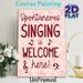 Spontaneous Singing Slogan Painting Poster, Blush Pink Floral Pattern Poster, Warm Cheerful Musical-themed Decor, Ideal For Living Room, Music Room_maomaolike.com