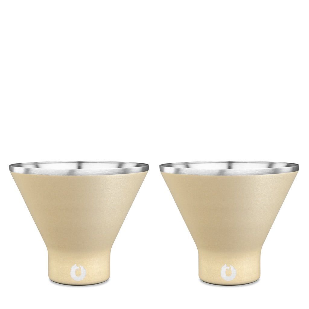 Stainless Steel Martini Glass, Set Of 2 - Light Gold_maomaolike.com