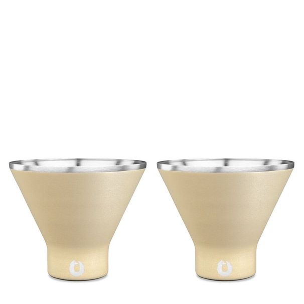 Stainless Steel Martini Glass, Set Of 2 - Light Gold_maomaolike.com